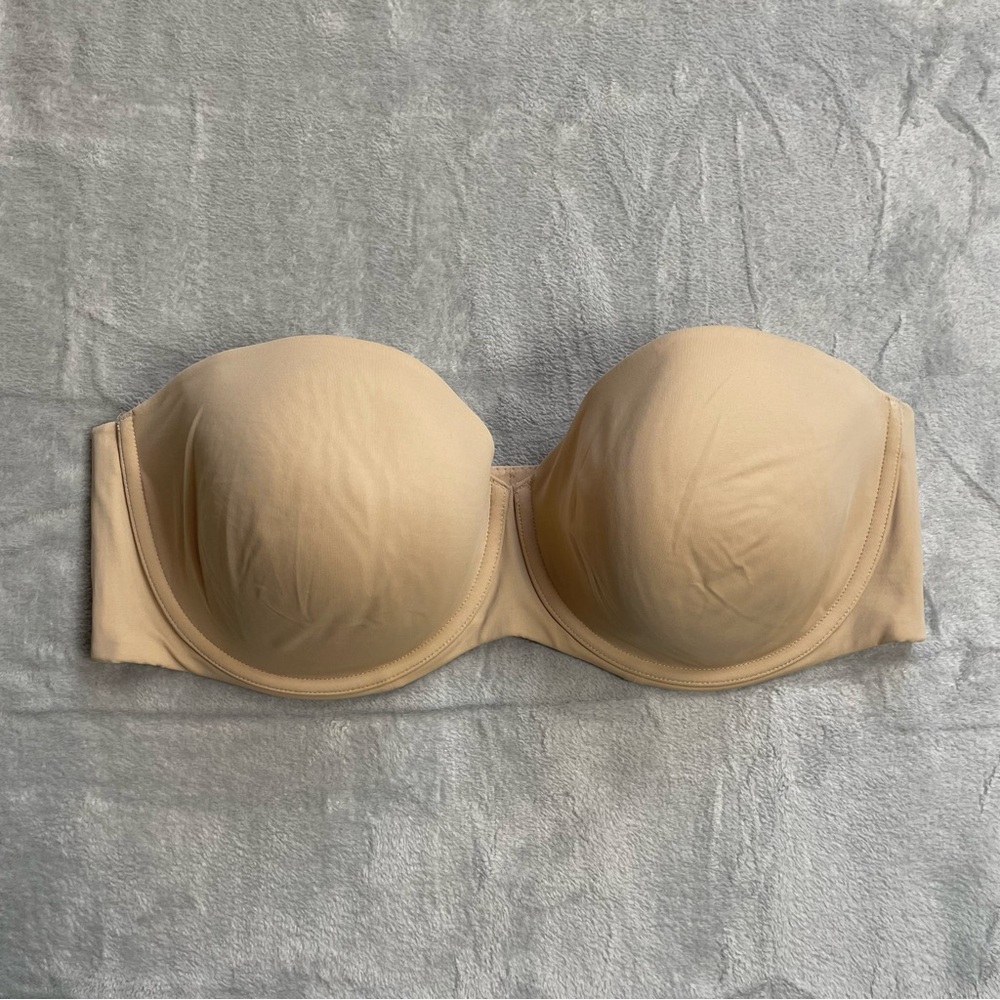 Cacique Lightly Lined Multi-way Strapless Bra Beige 44DD